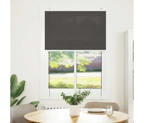 Plisuota Žaliuze Juoda 85X150 Cm Audinio Plotis 84,4 Cm