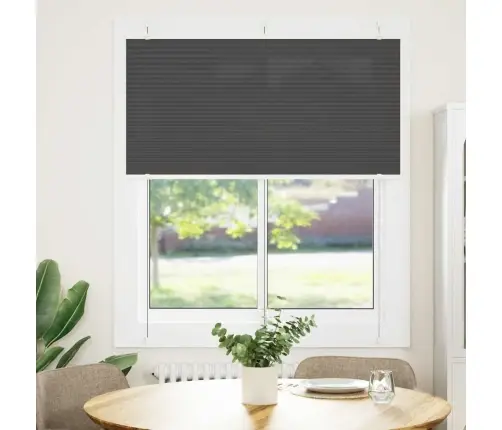 Plisuota Žaliuze Juoda 115X150 Cm Audinio Plotis 114,4 Cm