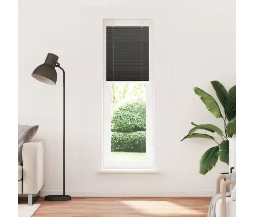 Kroku Žalūzija Melna 60X200 Cm Auduma Platums 59,4 Cm Vidaxl