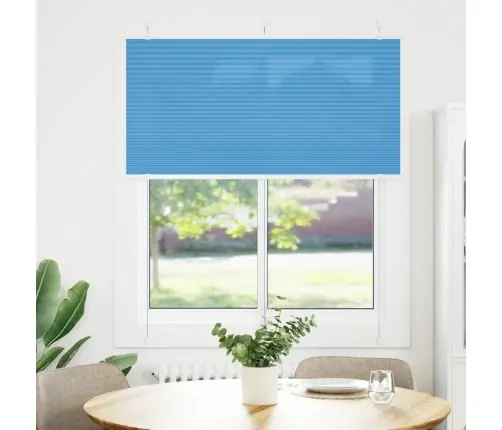 Plisuota Žaliuze Mėlyna 120X150 Cm Audinio Plotis 119,4 Cm