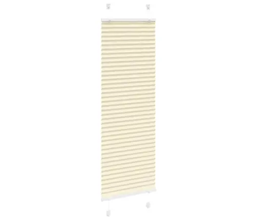 Pleated Blind Cream 40X100 Cm Auduma Platums 39,4 Cm Vidaxl
