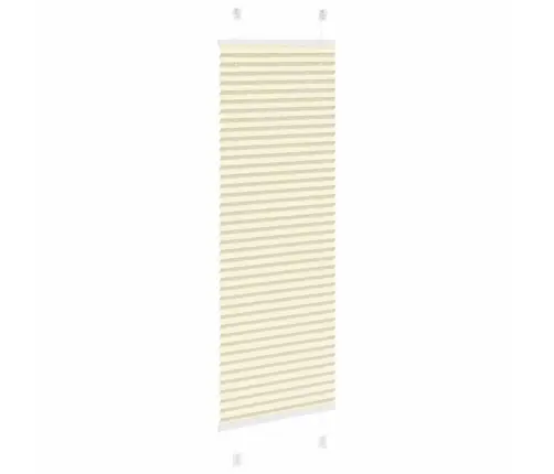 Pleated Blind Cream 40X100 Cm Auduma Platums 39,4 Cm Vidaxl