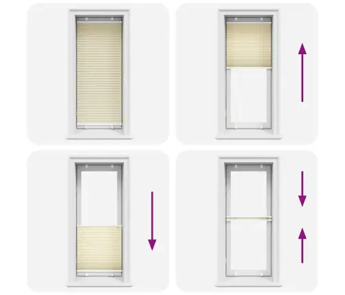 Plisuotas Blind Cream 65X100 Cm Audinio Plotis 64,4 Cm