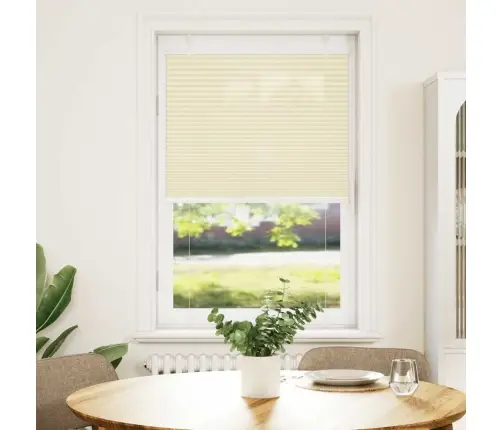 Pleated Blind Cream 70X100 Cm Auduma Platums 69,4 Cm Vidaxl