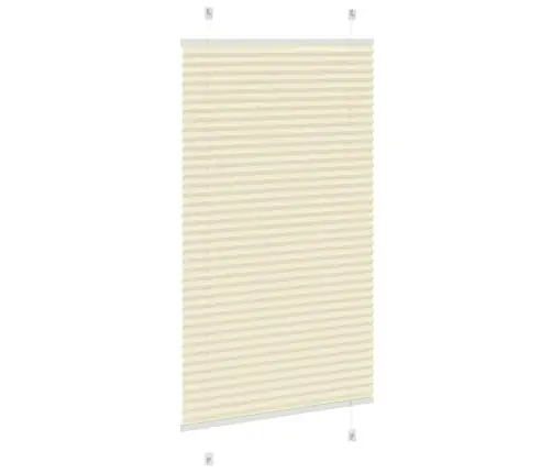 Pleated Blind Cream 70X100 Cm Auduma Platums 69,4 Cm Vidaxl