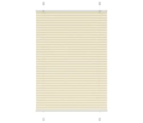 Plisētu Žalūziju Krēms 100X100 Cm Auduma Platums 99,4 Cm Vidaxl
