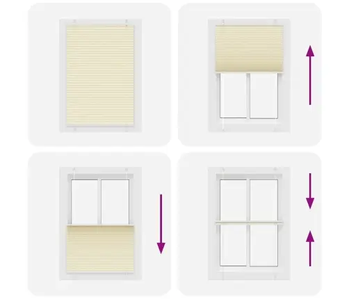 Plisētu Žalūziju Krēms 100X100 Cm Auduma Platums 99,4 Cm Vidaxl