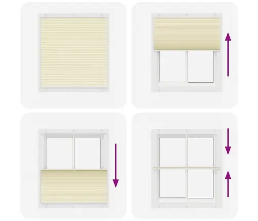 Kroku Žalūziju Krēms 115X100 Cm Auduma Platums 114,4 Cm Vidaxl