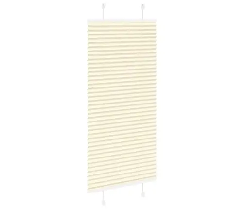 Pleated Blind Cream 55X150 Cm Auduma Platums 54,4 Cm Vidaxl Pleated Blind Cream 55X150 Cm Auduma Platums 54,4 Cm Vidaxl