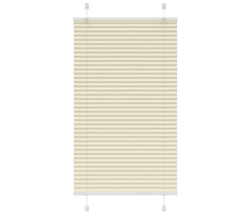 Plisēts Žalūziju Krēms 75X150 Cm Auduma Platums 74,4 Cm Vidaxl