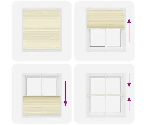 Plisuotas Blind Cream 115X150 Cm Audinio Plotis 114,4 Cm