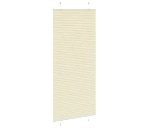 Plisēts Žalūziju Krēms 85X200 Cm Auduma Platums 84,4 Cm Vidaxl