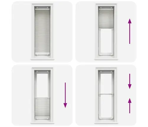 Klostuota Žaliuze Šviesiai Pilka 40X100 Cm Audinio Plotis