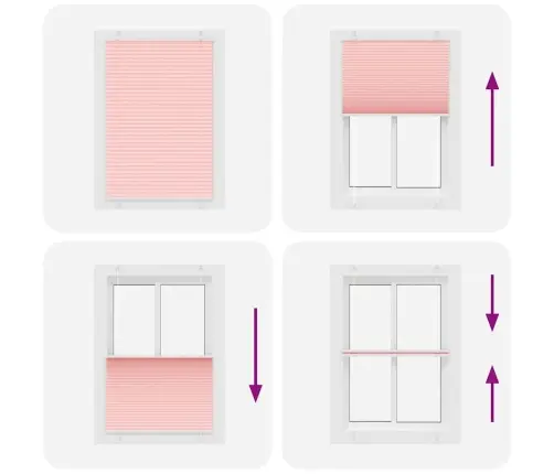 Kroku Žalūzija Rozā 100X150 Cm Auduma Platums 99,4 Cm Vidaxl
