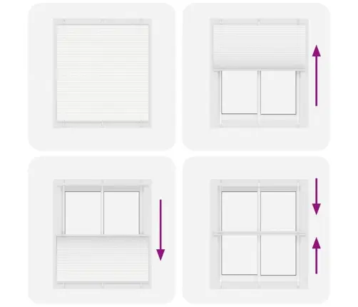 Plisseeritud Ruloo Valge 115X100 Cm Kanga Laius 114,4 Cm