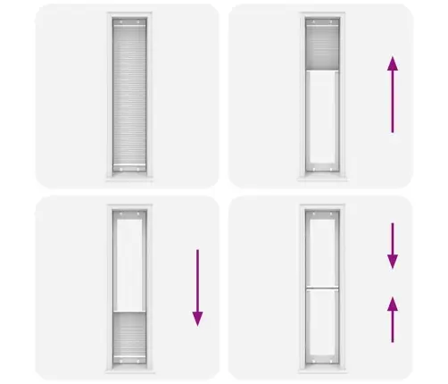 Plisēta Žalūzija Balta 45X200 Cm Auduma Platums 44,4 Cm Vidaxl