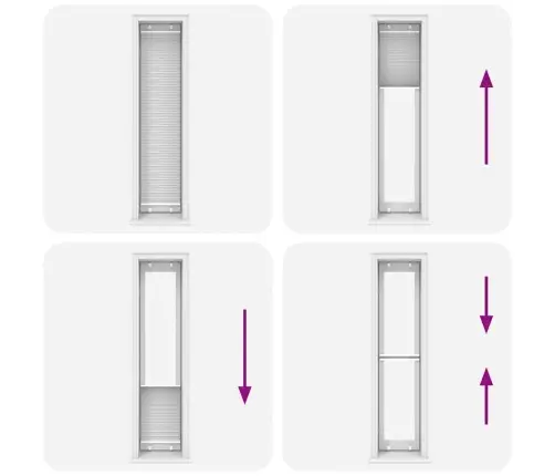 Kroku Žalūzija Balta 50X200 Cm Auduma Platums 49,4 Cm Vidaxl