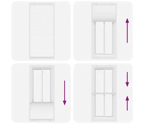 Plisēta Žalūzija Balta 90X200 Cm Auduma Platums 89,4 Cm Vidaxl