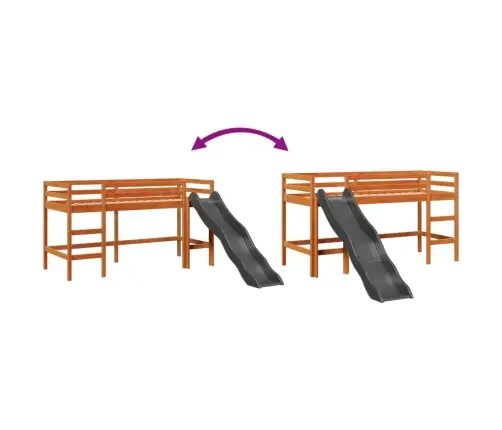 Bērnu Augstā Gulta Bez Matrača, 80X200 Cm, Priedes Koks Vidaxl