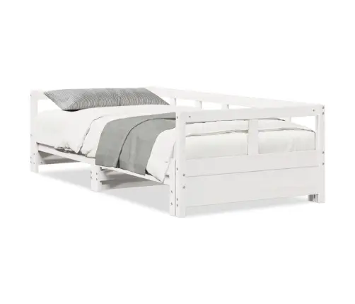 Gulta Bez Matrača, Balts, 80X200 Cm, Priedes Masīvkoks Vidaxl