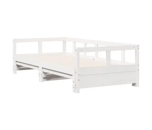 Gulta Bez Matrača, Balts, 80X200 Cm, Priedes Masīvkoks Vidaxl