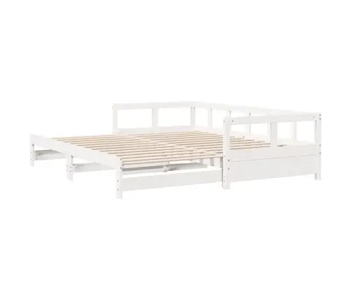 Gulta Bez Matrača, Balts, 80X200 Cm, Priedes Masīvkoks Vidaxl