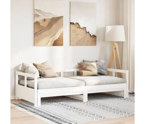 Gulta Bez Matrača, Balts, 80X200 Cm, Priedes Masīvkoks Vidaxl