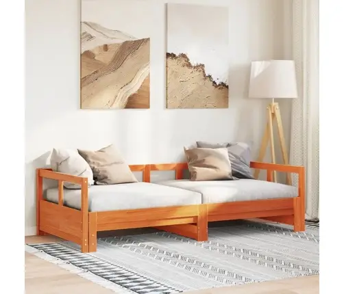 Gulta Bez Matrača, Vaska Brūnas, 80X200 Cm, Priedes Masīvkoks Vidaxl