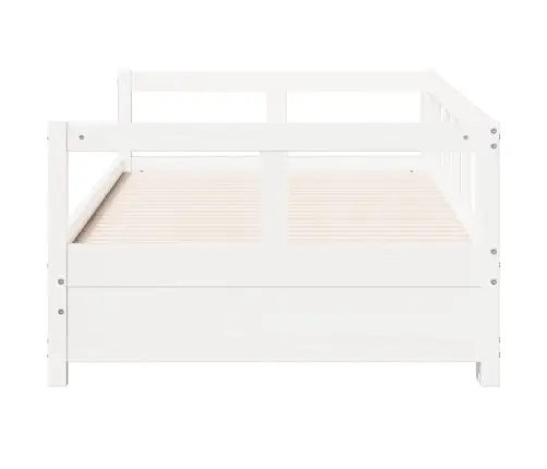 Gulta Bez Matrača, Balts, 90X200 Cm, Priedes Masīvkoks Vidaxl