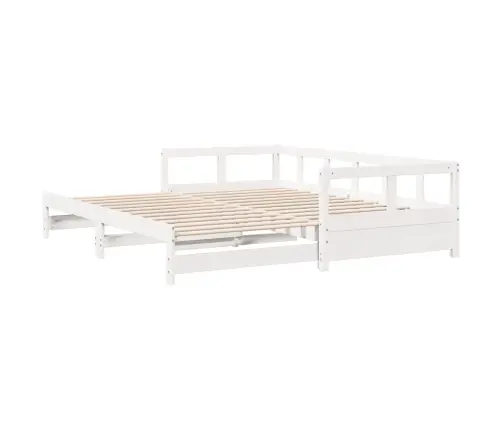 Gulta Bez Matrača, Balts, 90X200 Cm, Priedes Masīvkoks Vidaxl