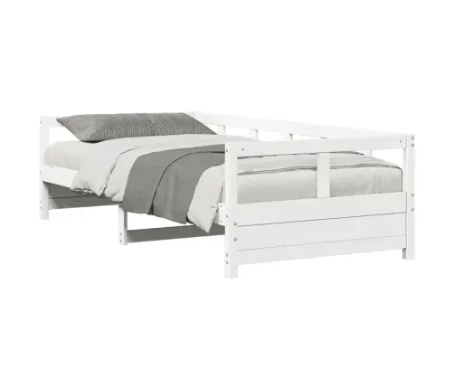 Lova Be Čiužinio, Balta, 80X200cm Pušies Medienos Masyvas