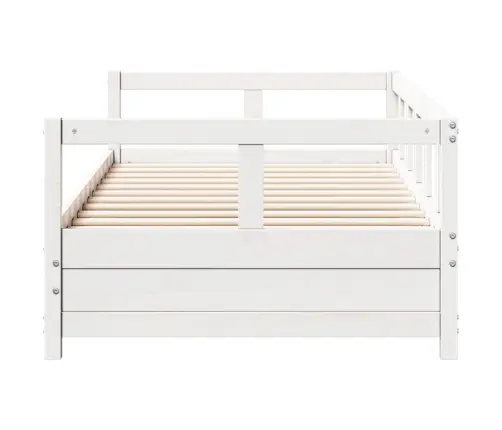 Lova Be Čiužinio, Balta, 80X200cm Pušies Medienos Masyvas