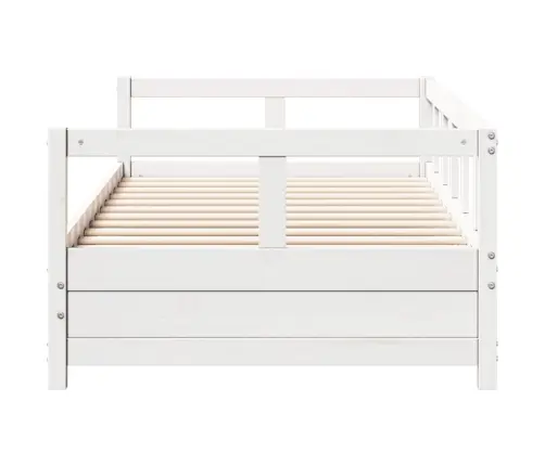 Päevavoodi Ilma Madratsita, Valge, 90 X 200 cm Männipuit