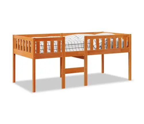 Bērnu Gulta Bez Matrača, Vaska Brūna, 80X200 Cm, Priedes Koks Vidaxl