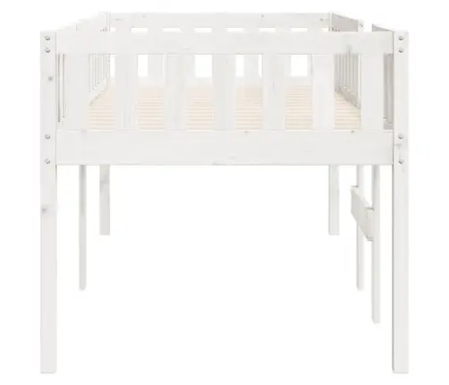 Vaikiška Lova Be Čiužinio, Balta, 90X200cm Pušies Masyvas