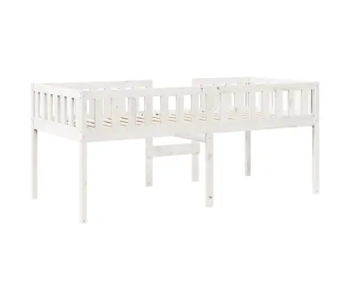 Vaikiška Lova Be Čiužinio, Balta, 90X200cm Pušies Masyvas