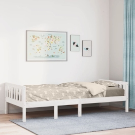 Bērnu Gulta Bez Matrača, Balta, 80X200 Cm, Priedes Koks Vidaxl