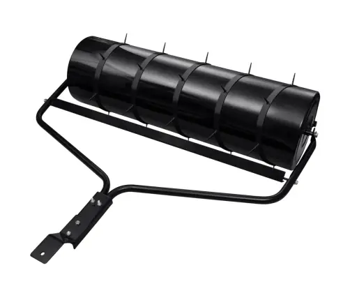 Zālāja Rullis Ar Aeratoru, Melns, 63 L, Dzelzs Vidaxl