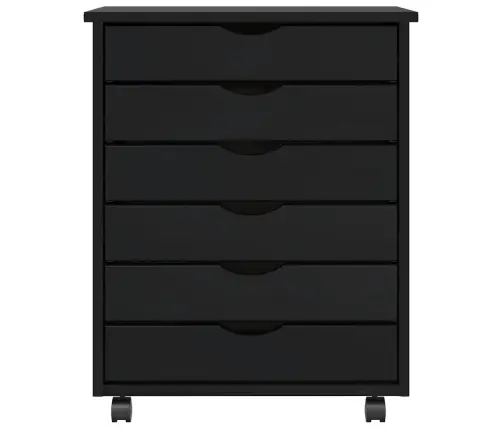 Rullkapp Sahtlitega "Moss" Must Täispuidust Mänd