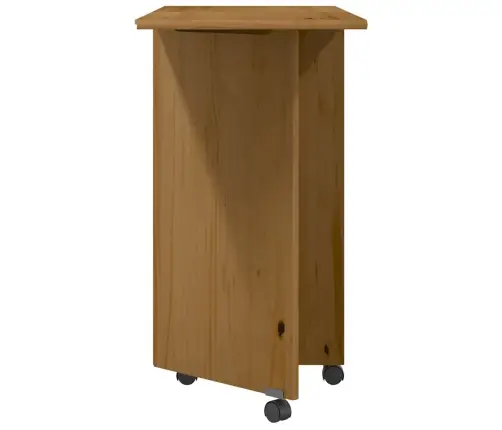 Ratastega Kirjutuslaud "Moss", Meepruun, Männipuit