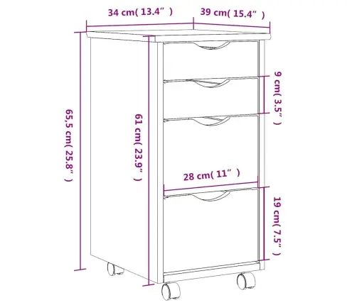 Rullkapp Sahtlitega "Moss" Must Täispuidust Mänd