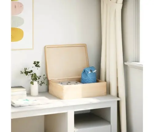 Koka Kaste Ar Vāku 40X30X13 Cm Priedes Masīvkoka Vidaxl