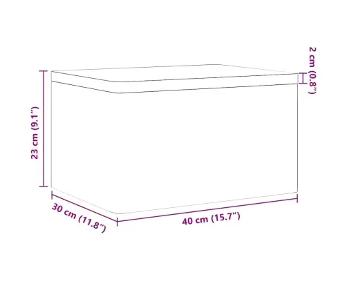 Koka Kaste Ar Vāku 40X30X23 Cm Priedes Masīvkoka Vidaxl