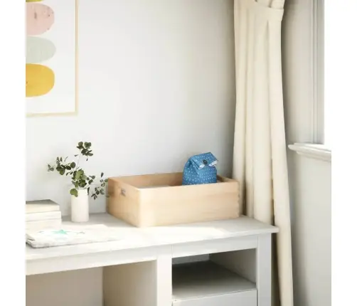 Koka Kaste Ar Rokturiem, 40X30X13 Cm, Priedes Masīvkoks Vidaxl