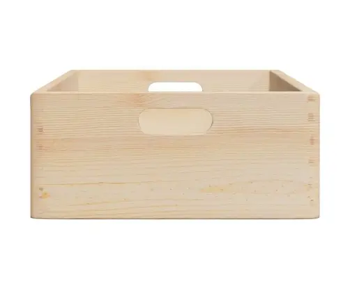 Koka Kaste Ar Rokturiem, 40X30X13 Cm, Priedes Masīvkoks Vidaxl