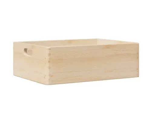 Koka Kaste Ar Rokturiem, 40X30X13 Cm, Priedes Masīvkoks Vidaxl