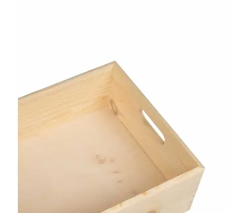 Koka Kaste Ar Rokturiem, 40X30X13 Cm, Priedes Masīvkoks Vidaxl