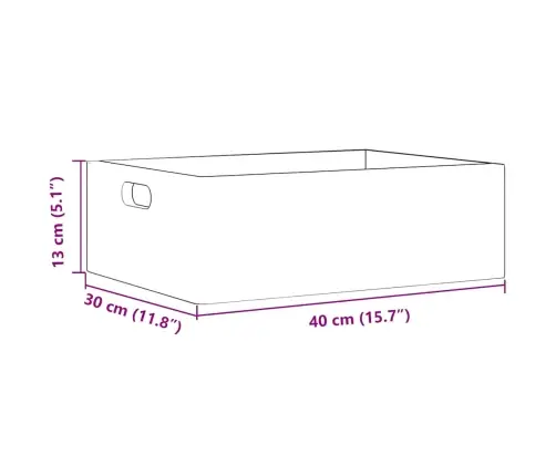 Koka Kaste Ar Rokturiem, 40X30X13 Cm, Priedes Masīvkoks Vidaxl