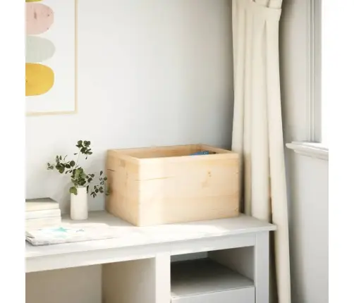 Medinė Dėžutė Su Rankenomis, 40X30X23cm Pušis