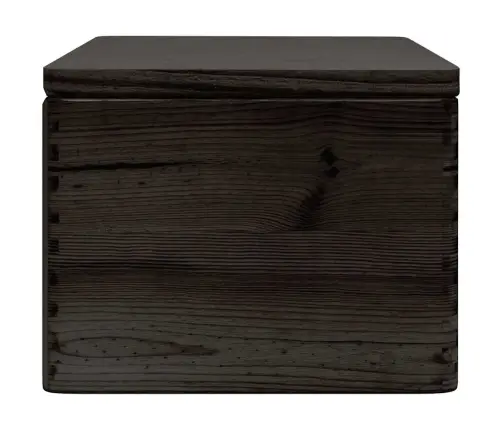 Koka Kaste Ar Vāku, Melns, 40X30X23 Cm, Priedes Masīvkoks Vidaxl